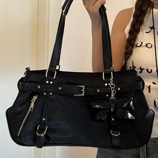 Girl's Headwind Texture Motorcycle Satchel