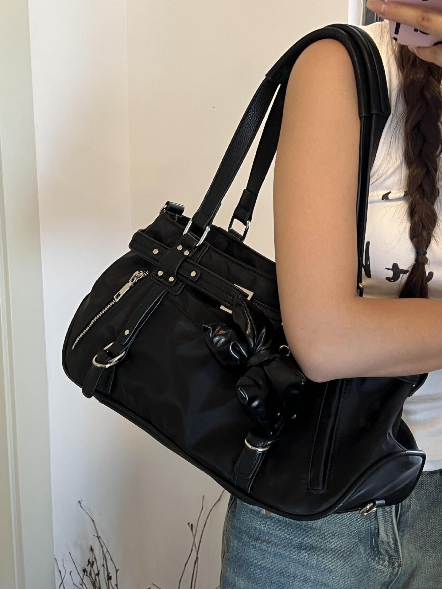 Girl's Headwind Texture Motorcycle Satchel