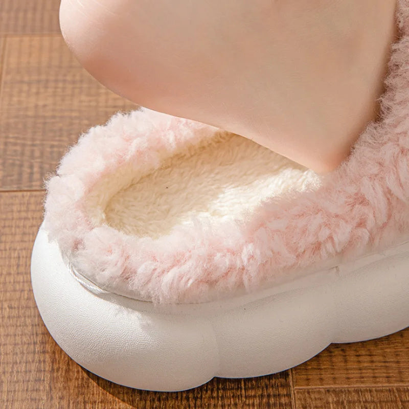 Winter Warm Fur Slippers For Women