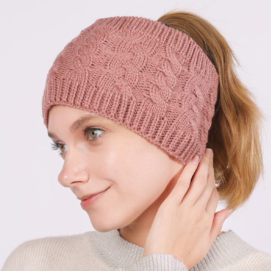 Head Cover Empty Top Ponytail Beanie