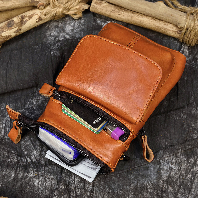 Men's Leather Belt Bag