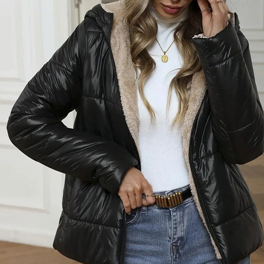 Warm Hooded Cotton-padded Coat